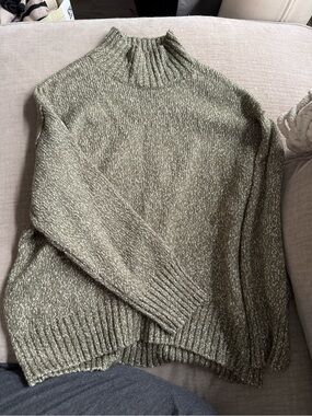 H&M Olive Green Mock Neck Sweater